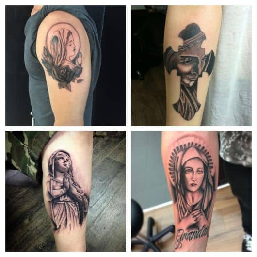 tatuagem de santa