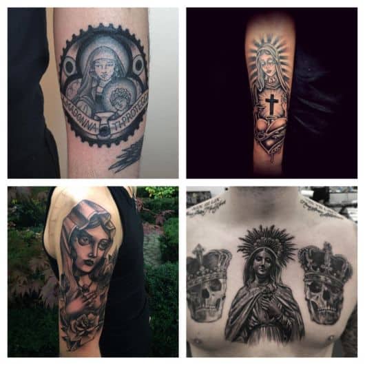 tatuagem de santa