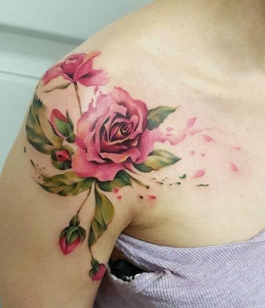 tatuagem de rosa