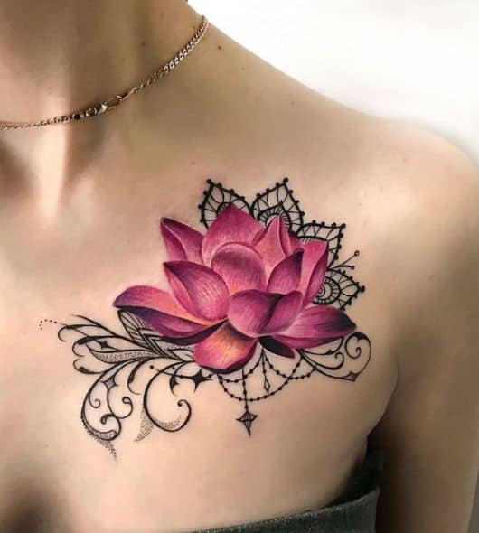 tatuagem mandala com flor