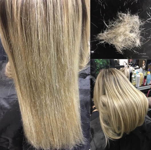 antes e depois cabelo tingido