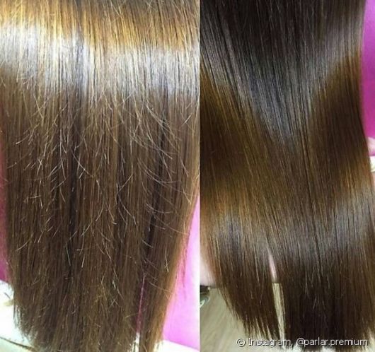 cabelo escuro antes e depois
