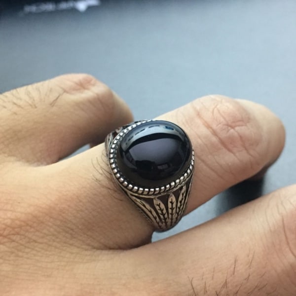 anel de prata com pedra