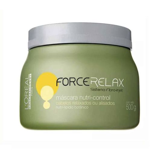 Embalagem verde de produto para diminuir volume dos cabelos.