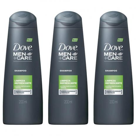 Embalagem de shampoo Dove.