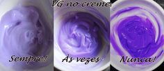 Montagem ensinando como misturar violeta genciana no creme.