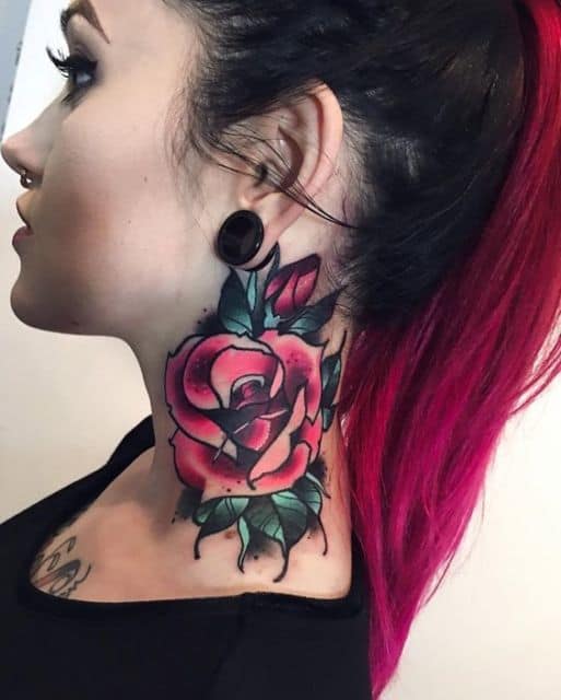 tatuagem grande rosa