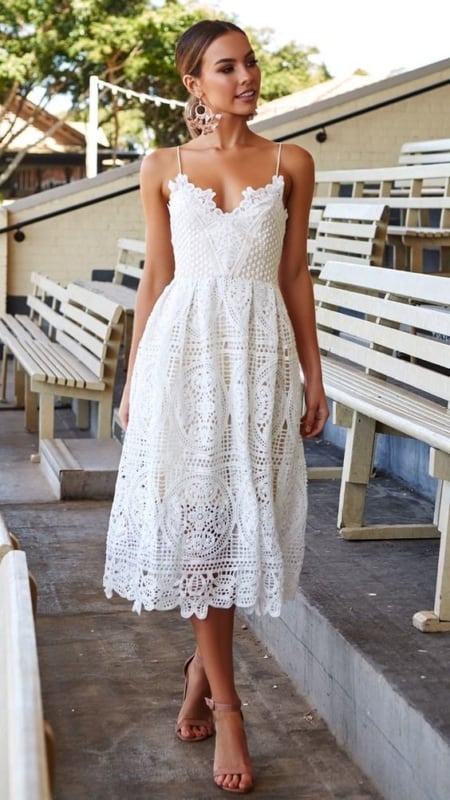 vestido branco romântico