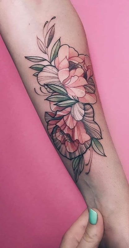 Peônia Tattoo – 37 Inspirações de tatuagens maravilhosas com a flor!