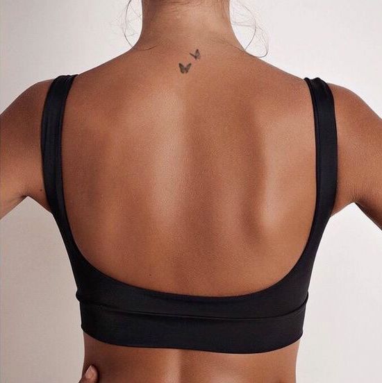 tatuagem de borboletas nas costas