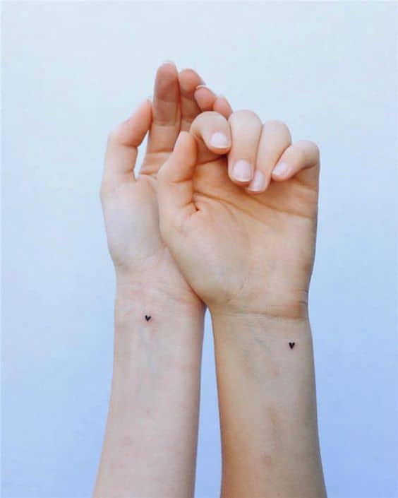 tatuagem de coração para casal