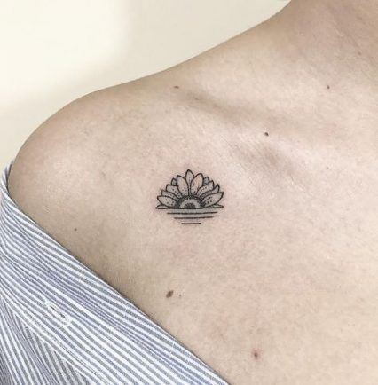 tatuagem de girassol feminina