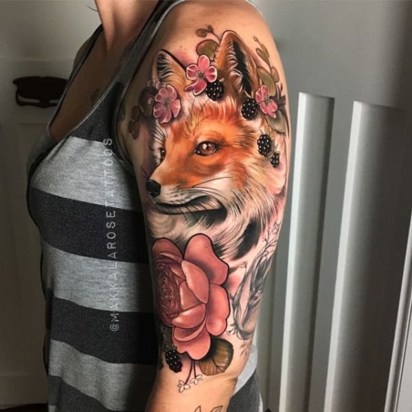 raposa no braço