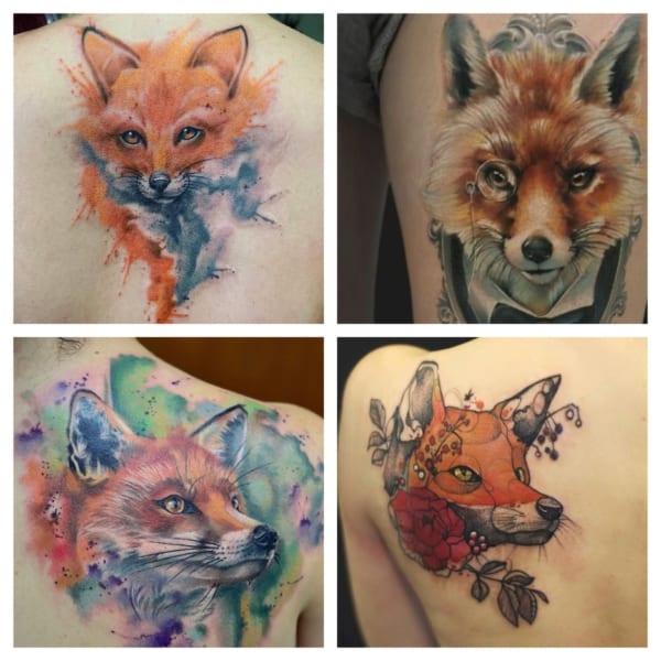 tatuagem de raposa nas costas 1