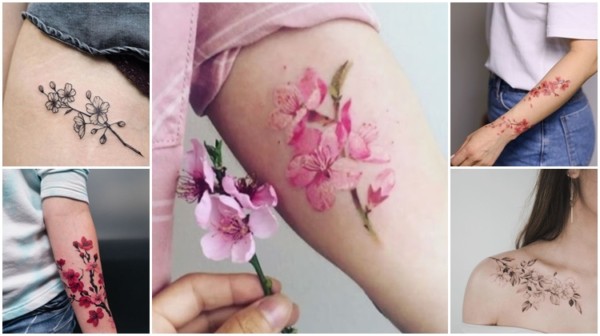 ideias para tatuagem flor de cerejeira