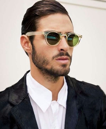óculos de sol masculino redondo com lente colorida