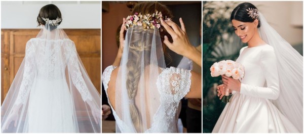 penteados para noivas com véu