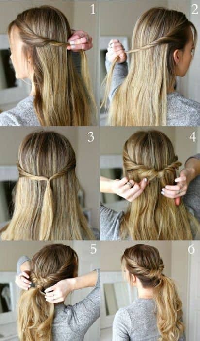 como fazer penteado simples
