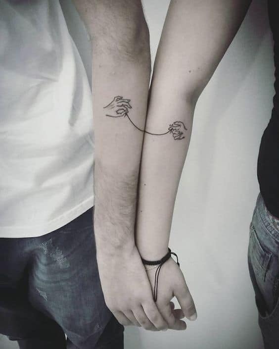 tatuagem simples casal