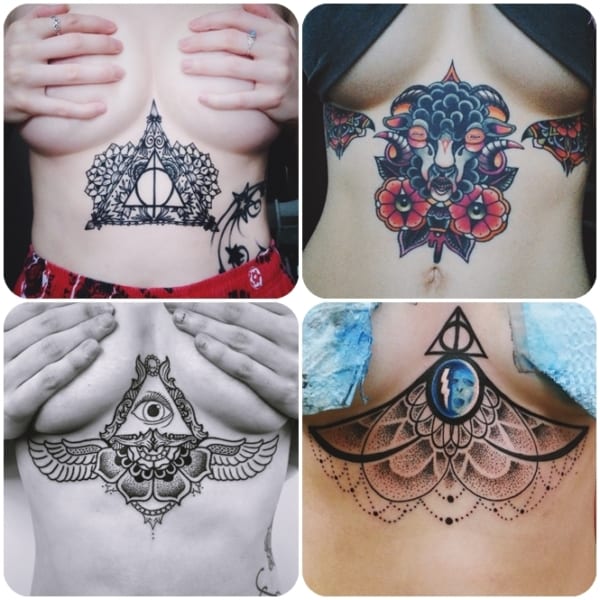 Dicas de tatuagens variadas embaixo dos seios