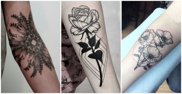 Tatuagem de flor no braço 1