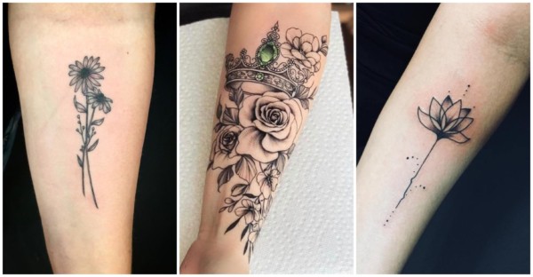 Tatuagem de flor no braço 4