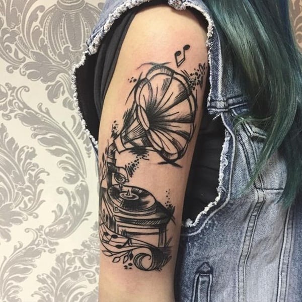 tattoo de musica no braço 1