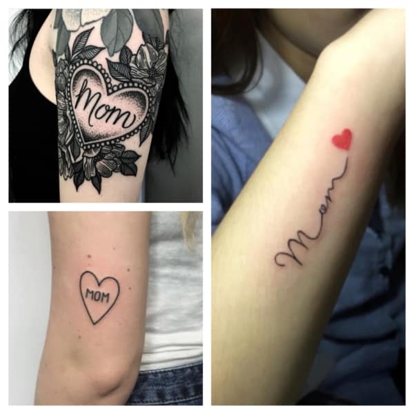 tatuagem para mãe com coração