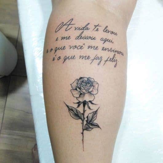 tatuagem para mãe falecida com frase