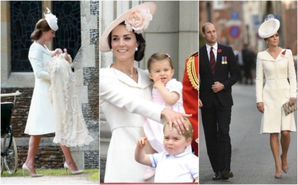 Kate Middleton com off white