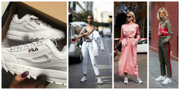 O tênis chunky sneakers branco está super na moda