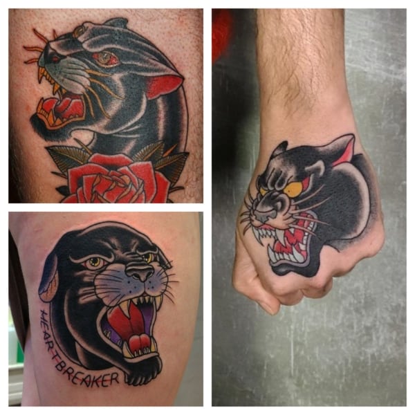 Featured image of post Tatuagem De Pantera Negra Com Rosas A tatuagem pantera negra no ombro faz sucesso entre muitos rapazes