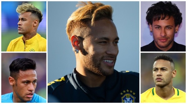 estilos e cortes de cabelo do Neymar