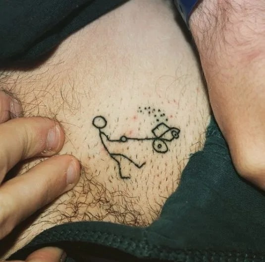 tatuagem masculina divertida