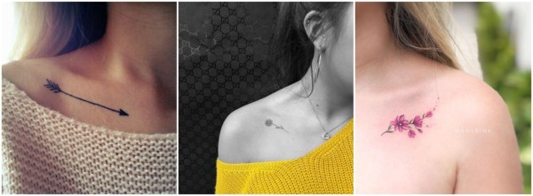 ideias tatuagem feminina na clavícula