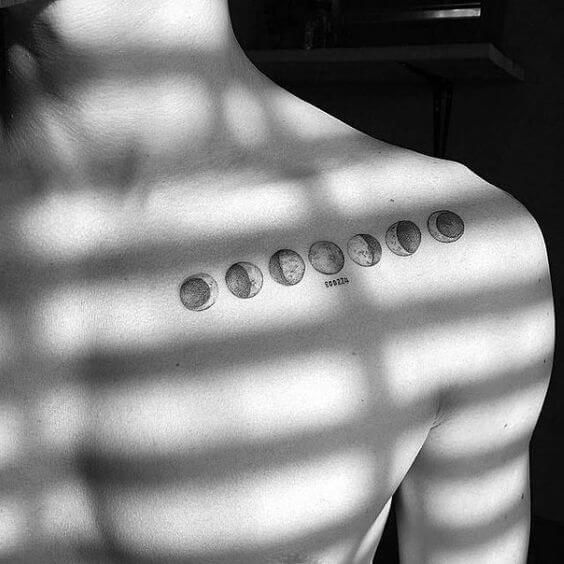 tatuagem de fases da lua