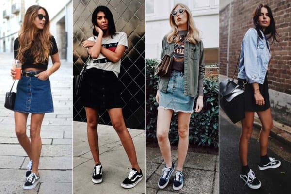 Looks femininos com tênis Vans