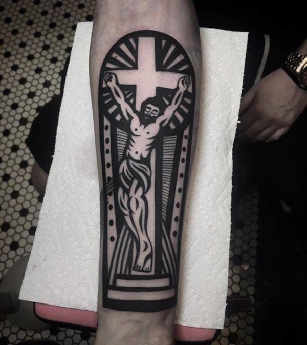 Tatuagem Jesus Cristo na cruz 1