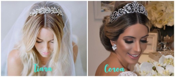 diferença entre tiara e coroa de noiva