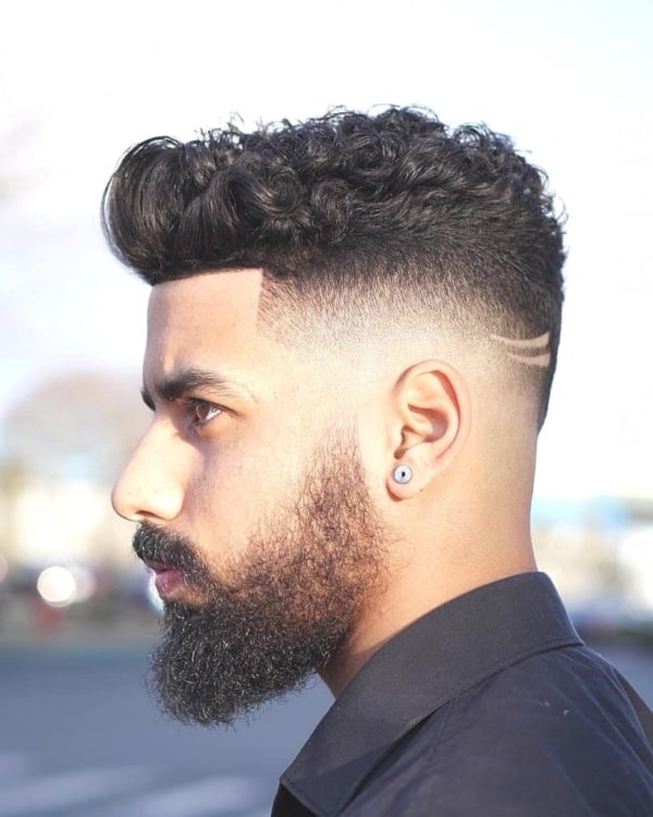 corte de cabelo moderno para homem com barba