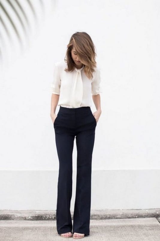 look com calça social para entrevista de emprego