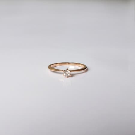 anel feminino em ouro rosé