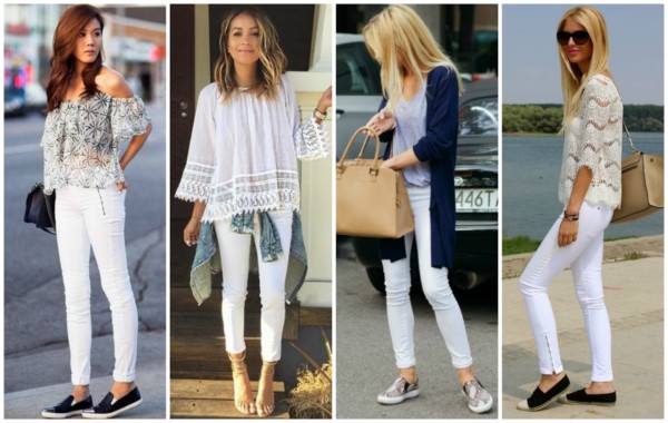 A calça branca é perfeita para usar no verão