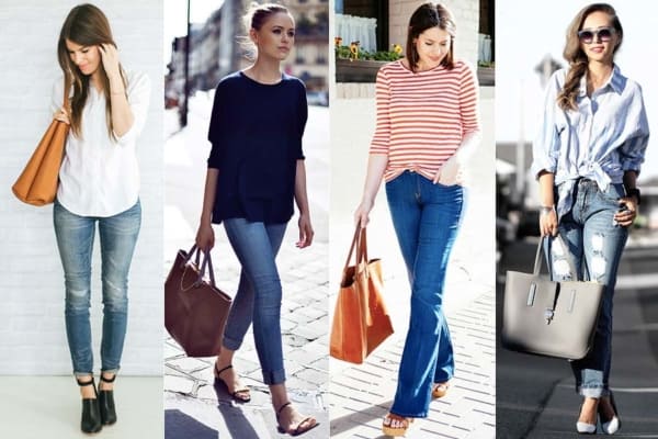 Looks com calça jeans e bolsa tote