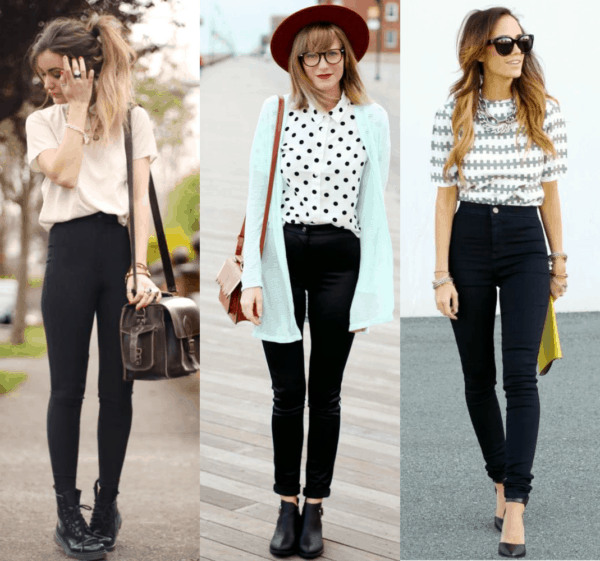 Looks estilosos com calças pretas skinny