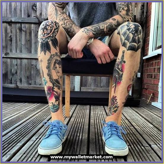 Tatuagem masculina no joelho ideias