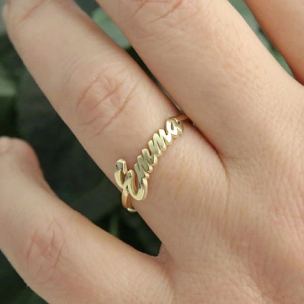 anel com nome vazado feminino