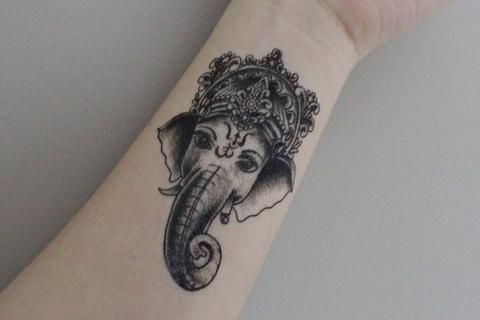 como fazer Tatuagem Ganesha no braço