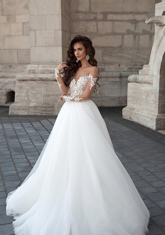 vestido de noiva elegante e simples 46
