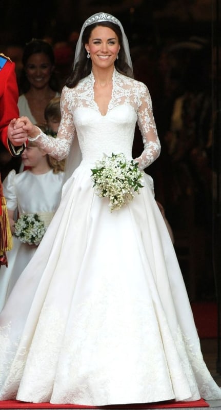 vestido de noiva de Kate Middleton
